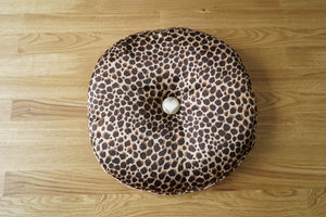 Circular Cheetah Print Pillow