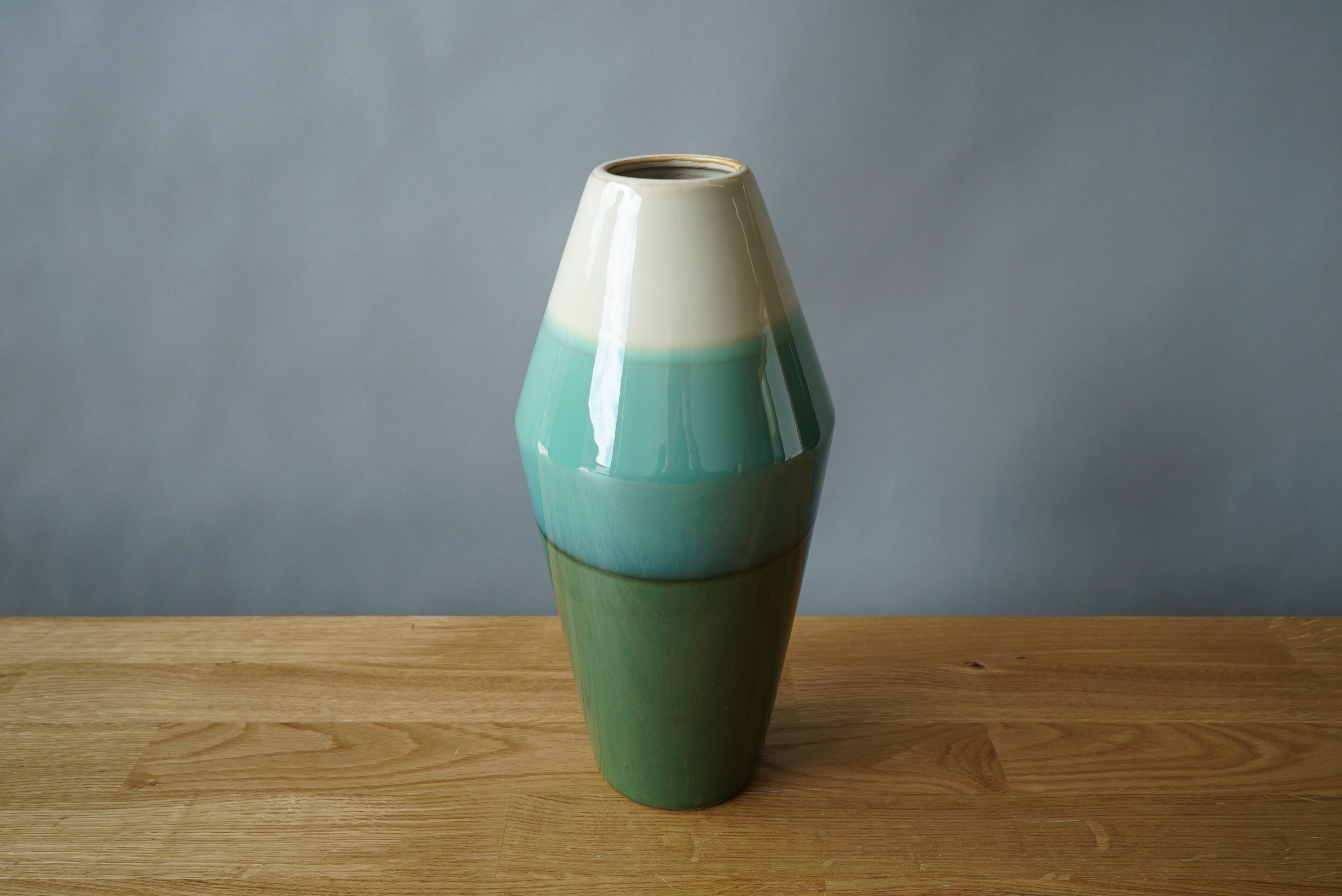 Green Striped Vase