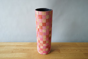 Tall Checkered Vase