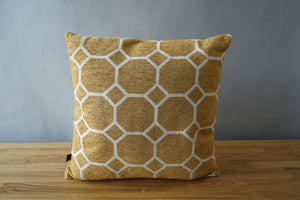 Yellow and White Pillow