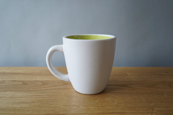 White and Green Mug
