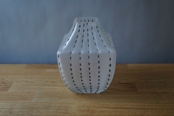 Short Milk Glass Vase